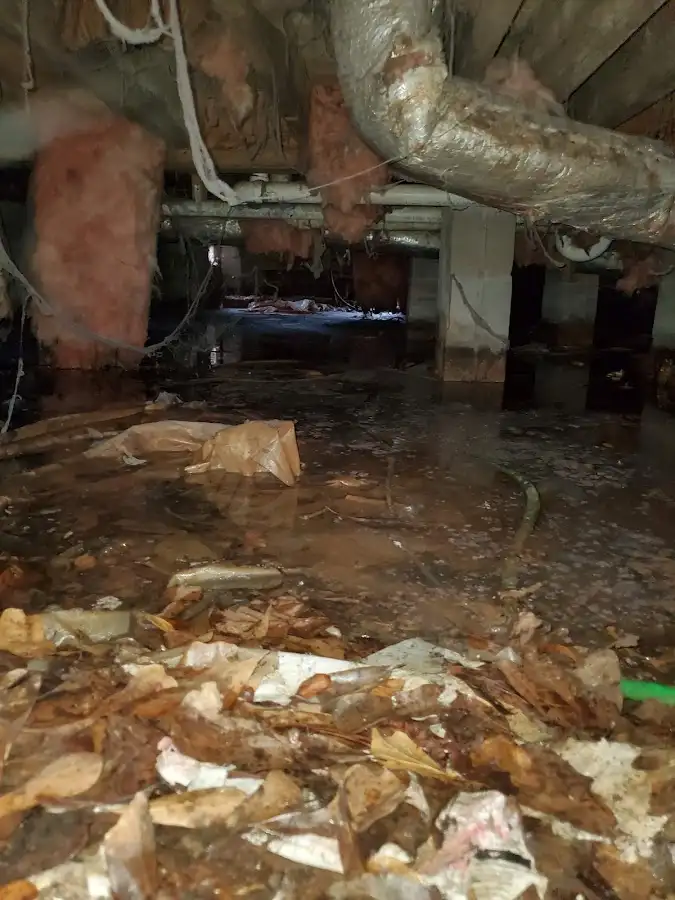 Crawl space flood assessment for Commercial Water Damage Restoration in Berwick